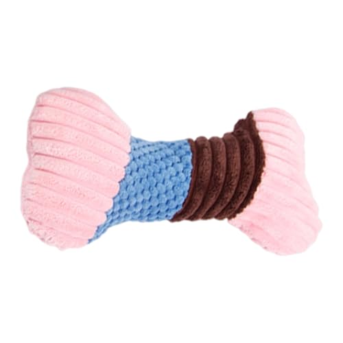 Interactive Pet Toys, Puppy Teething Chew Toys, Dog Stuffed Toy Dog Plush Toy Creative Corn Flannel Bone Shape Interactive Squeaky Toys for Pet Dog Puppy, 9.84x4.33x2.76 Inches von Pzuryhg