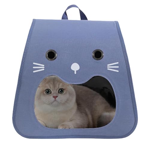 Katzen-Rucksack, tragbare Haustier-Tragetasche, weiche Katzentragetasche, belüfteter Haustier-Rucksack mit 35 x 31 x 29 cm für kleine Katzen und Hunde von Pzuryhg