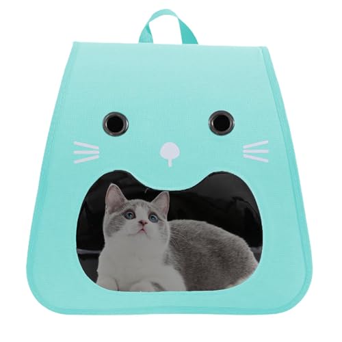 Katzen-Rucksack, tragbare Haustier-Tragetasche, weiche Katzentragetasche, belüfteter Haustier-Rucksack mit 35 x 31 x 29 cm für kleine Katzen und Hunde von Pzuryhg