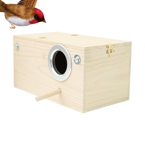 -Nistkasten, Vogel-Nisthaus, Holzgehäuse für Innen- und Außenbereich, für Lovebirds, kleine Vögel, Lebensräume, Garten, Rasen- , Hinterhof, Heimgebrauch -Nistkasten, Vogel-Nisthaus, Holzgehäuse für Innen- und Außenbereich, für Lovebirds, kleine Vögel, Lebensräume, Garten, Rasen- , Hinterhof, Heimgebrauch von Pzuryhg