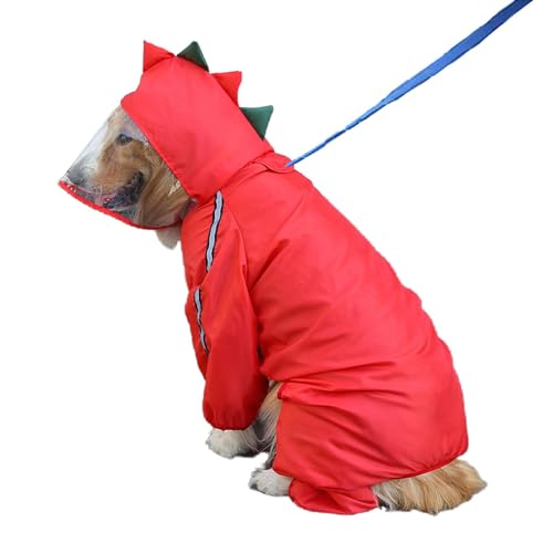 Pzuryhg Hunde-Regenmantel mit Kapuze, Mehrzweck-Regenmantel für Haustiere, modische Haustierkleidung für alle Jahreszeiten, tragbare Hundekleidung für Outdoor-Aktivitäten von Pzuryhg