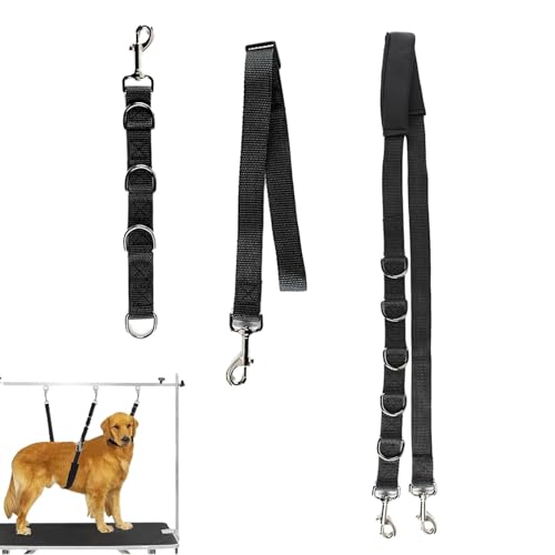 Pzuryhg Robuste Fellpflegeleine, bunte Fellpflegeschlaufen, vielseitige Fellpflege-Schlinge, schwarzer Hundehalter, Haustierpflege-Schlaufen für Fellpflege, Nylon für Katzen/Hunde/Haustiere, von Pzuryhg