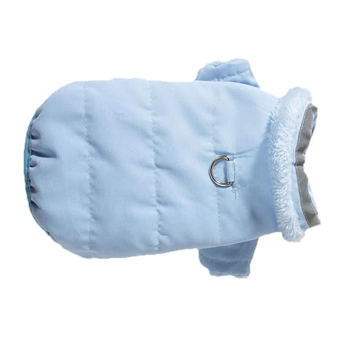 Warm Reversible Puppy Jacket for Cold Weather, Double-Sided Wear Winter Coat for Large Dogs, Outdoor Cold Weather Pet Clothes with Rope Ring for Autumn and Winter Blue, pink, White von Pzuryhg