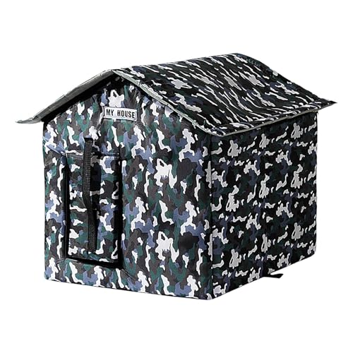 Wetterfester Katzenschutz für drinnen und draußen, abnehmbares Katzenbett, sonnenfestes Katzenkissen, Bett, Katzenhaus für Garagen, Veranden, Balkone, Hinterhöfe, 36 x 32 x 37 cm von Pzuryhg