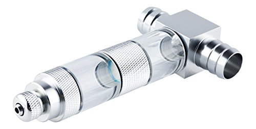 Q-GROW CO2 Inline Diffusor, CO2 Reaktor für Aquarium, hochwertiger Edelstahl, inkl. Blasenzähler und Rücklaufsicherung - 22/16 mm Anschluss von Q Grow Innovative Aqua Tools