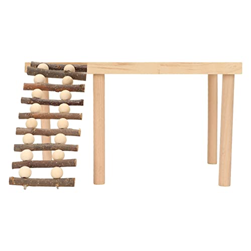 Hamster-Kletterplattform, 2-stöckige Landschaftsplattform aus Holz, Hamster-Spielaktivitätsplattform für Hamster, Eichhörnchen, Meerschweinchen von QANYEGN