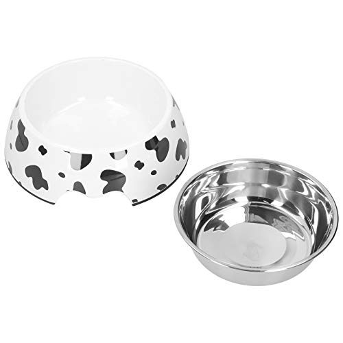 Hundefutter und Wassernapf, Edelstahl Haustier Wassernapf Hundefutter Wassernapf mit rutschfestem Boden für Hunde und Katzen (L) von QANYEGN