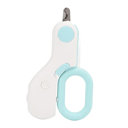 QANYEGN Coupe-ongles Pour animaux de compagnie, tondeuse Pour Chat Avec lumière LED et Lime, tondeuse à griffes de Chien, outil de toilettage de Coupe lumineux Pour Petit chaton Lapin (Blue) von QANYEGN