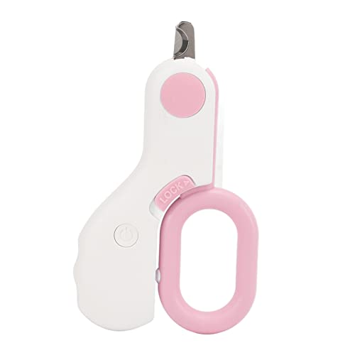 QANYEGN Coupe-ongles Pour animaux de compagnie, tondeuse Pour Chat Avec lumière LED et Lime, tondeuse à griffes de Chien, outil de toilettage de Coupe lumineux Pour Petit chaton Lapin (Pink) von QANYEGN