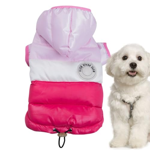 QARIDO Hunde-Wintermantel, Warmer Hundemantel - Hundemäntel für kaltes Wetter - Haustiermantel mit Mütze, Winter-Hundemantel, Hundejacke, winddichter Hundemantel, Welpenmantel, kleine Hundekleidung von QARIDO