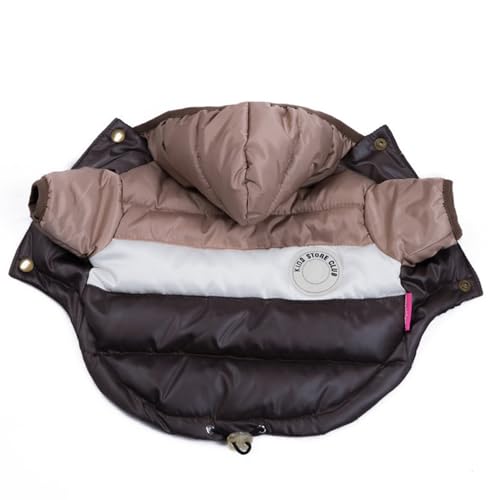 QARIDO Winter-Hundemantel, Hundejacke Winter, Welpenmantel mit Hut, Haustiermäntel für kaltes Wetter, gemütliche, Winddichte Winter-Hundejacke mit Mütze, warme Mantelkleidung für Welpen, kleine von QARIDO