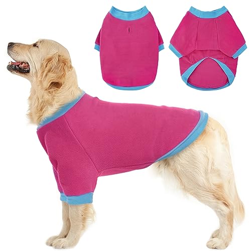 QBLEEV Fleece-Hundepullover, gemütlicher Pullover mit Leinenloch, große Hundepullover für männliche Hunde, weibliche Hunde, Sweatshirt, Hundebekleidung für Chihuahua, Dackel, Yorkie, Frenchie Kleidung von QBLEEV