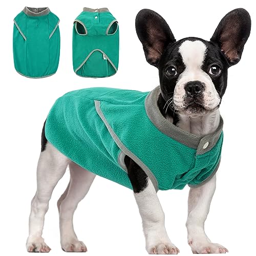 QBLEEV Fleece Hundepullover für mittelgroße Hunde, Fleece Hundeweste mit Geschirrloch, Fleece Hundejacke Pullover Haustier Hund Fleece Mantel, Warme Hund Sweatshirt Winter Fleece Hundekleidung von QBLEEV