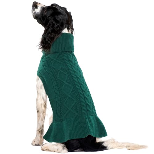 QBLEEV Hundepullover für mittelgroße Hunde, Welpenpullover Pullover Hund Weihnachtspullover Weiche Haustierpullover Warme Winter Hundepullover Kleid Doggie Pullover Weste Rollkragen Hundepullover für von QBLEEV