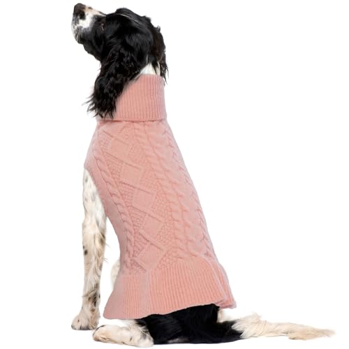 QBLEEV Hundepullover für mittelgroße Hunde, Welpenpullover Pullover Hund Weihnachtspullover Weiche Haustierpullover Warme Winter Hundepullover Kleid Doggie Pullover Weste Rollkragen Hundepullover für von QBLEEV