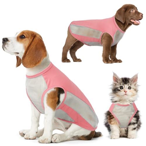 QBLEEV Kühlweste für Hunde, atmungsaktiv, kühlende Hemden, Sommer-Hunde-T-Shirt, Welpen-Kleidung, schnell trocknend, ärmelloses Hunde-Outfit, Tanktop für kleine, mittelgroße und große Hunde, Mädchen, von QBLEEV