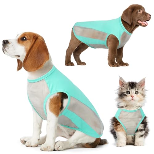 QBLEEV Kühlweste für Hunde, atmungsaktiv, kühlende Hemden, Sommer-Hunde-T-Shirt, Welpen-Kleidung, schnell trocknend, ärmelloses Hunde-Outfit, Tanktop für kleine, mittelgroße und große Hunde, Mädchen, von QBLEEV