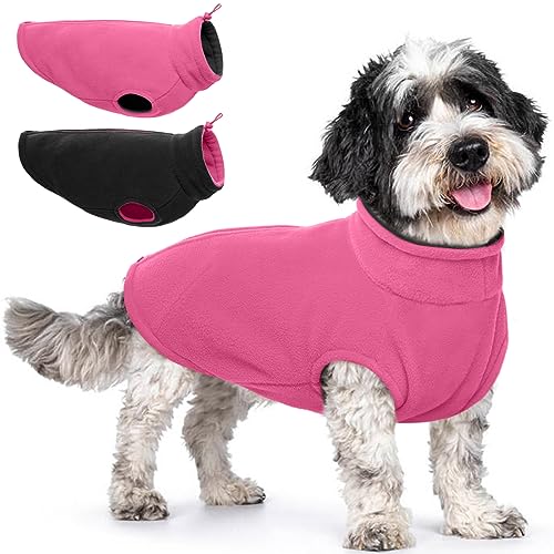 QBLEEV Reversible Dog Fleece Sweater, Zip Up Dog Fleece Jacket, Dog Fleece Vest Warm Dog Winter Coats for Small Dogs Soft Dog Sweatshirt Pet Dog Snow Jacket Puppy Dog Clothes for Dogs Boy Girl XS von QBLEEV