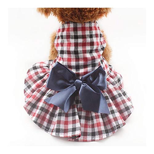 QBZUVDFCS Fashion Plaid Hundekleider Prinzessin-Kleid for Hunde Welpen Kleidung Supplies XS S M L XL(Size:S) von QBZUVDFCS