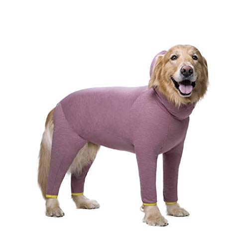 QBZUVDFCS Haustier Hund Kostüm mit Kapuze 4 Beine Hund Overall Sweatshirt Golden Retriever weiche Hundejacke Haustier-Kleidung Hunde Haustiere Accessoires(Color:DarkPink Dog Costume,Size:30) von QBZUVDFCS