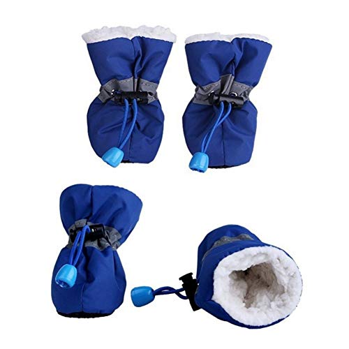 QBZUVDFCS Haustier-Winter-warme weiche Kaschmir-Anti-Rutsch-Regen-Schuhe for Hunde Pet Supplies(Color:L,Size:Medium) von QBZUVDFCS