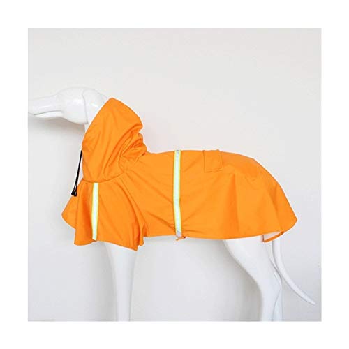 QBZUVDFCS Haustiere Hund mit Kapuze Regenmantel Reflective große Hunde Regen-Mantel-wasserdichte Jacke Fashion Outdoor atmungsaktive Kleidung for Haustiere(Color:Orange,Size:5XL) von QBZUVDFCS