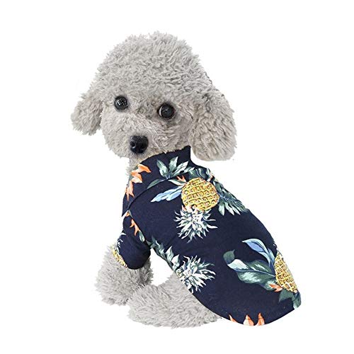 QBZUVDFCS Hawaii-Strand-Art-Französisch Bulldog Shirt Mode-Haustier-Kleidung for Hunde Hemd Stattliche Haustier-Hund kleidet Sommer Netter Welpen-Kleidung(Size:XL) von QBZUVDFCS