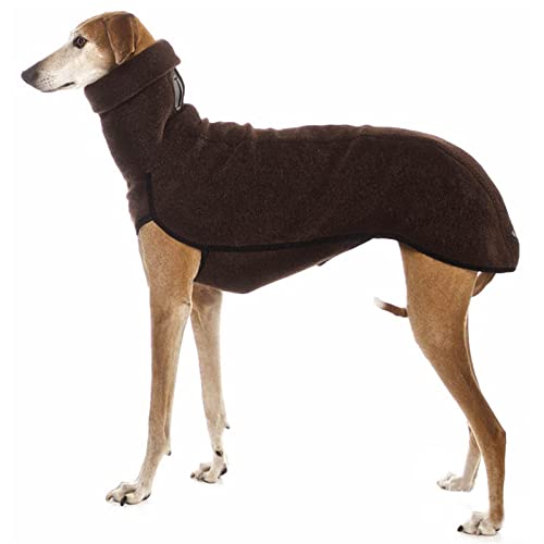 QBZUVDFCS Hundebekleidung Großer Hundemantel Sweatshirt Hoher Kragen Haustierbekleidung Mittelgroße Hundebekleidung Winter Warm halten Kostüm Pullover(Color:Brown,Size:Large) von QBZUVDFCS