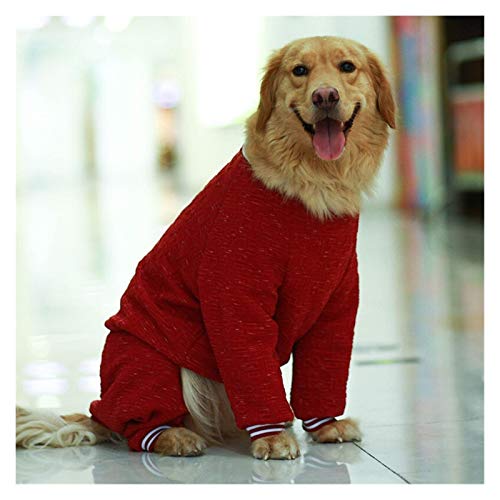 QBZUVDFCS Hundemantel Jacken-Winter-Hund Anzug Kleidung for große Hunde-Welpen-Haustier-Mantel-Jacken HaustierPug Französisch Bulldog Labrador Kleidung(Color:Red Dog Coat Jacket,Size:Medium) von QBZUVDFCS