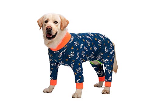 QBZUVDFCS Medium Large Dogs Pyjamas for Haustier-Hunde-Kleidung Overall for Hundekostüm Mantel for Hunde Karikatur gedruckt Kleidung Hemd(Color:Astronaut Pajama,Size:32(Bust 82cm)) von QBZUVDFCS