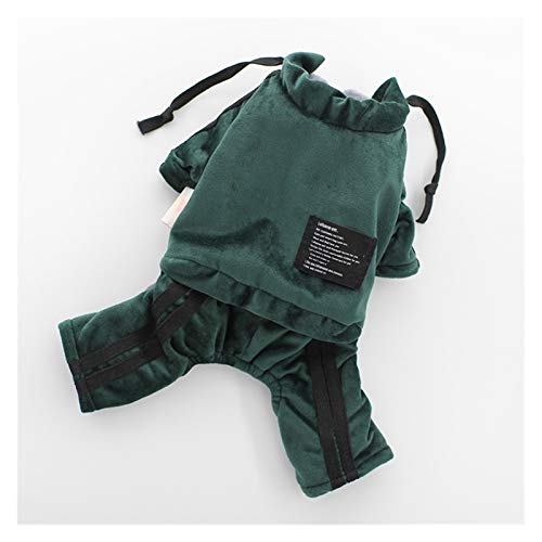 QBZUVDFCS Warm Cothes for Hunde Overall Warm Velvet weiche Qualität Hundebekleidung Teddy Pudel Sportive XS S M L XL(Color:Green,Size:Small) von QBZUVDFCS