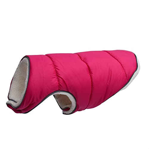 QBZUVDFCS Warme Winterhundekleidung Mantel Pet Jacke Reflektierende Welpen Hund Kleidung Weste Komfortables Fleece for kleine mittelgroße große große Hunde(Rose red,6X-Large) von QBZUVDFCS