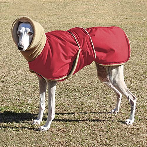 QBZUVDFCS Winter Warme Haustier Hund Kleidung wasserdichte Hund Jacke for mittelgroße Hunde Dicke Hunde Kleidung Mantel Greyhound Wolfhound Shepherd(Red,5X-Large) von QBZUVDFCS