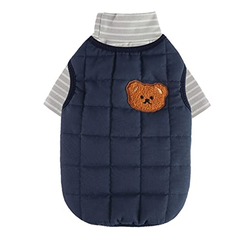 QBZUVDFCS Winterkleidung for Haustiere, gepolsterte Hundekleidung, Brust- und Rückenreißverschluss, Jacke, Haustierkleidung(Color:G,Size:Medium) von QBZUVDFCS