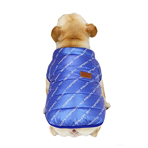 QCBH Dicke Winterkleidung für Winddichte und warme Hundejacken im Herbst und Winter, Bulldogjacke, Shar Pei Hundejacke mit Fleecefutter von QCBH