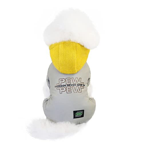 QCBH Haustier Hoodie, Hundekleidung Herbst- und Wintermantel, Baumwollhund einteiliger Kleiner Hundemantel im Freien von QCBH