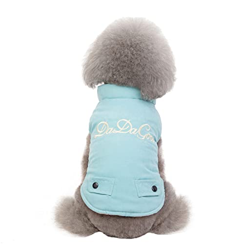 QCBH Haustierkleidung, Hundekleidung Herbst und Winter Winddichte und Bequeme Hundekleidungsjacke, Kleiner Hundewestenanzug von QCBH