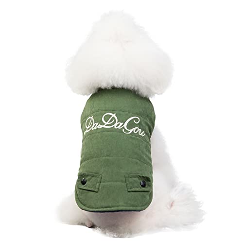 QCBH Haustierkleidung, Hundekleidung Herbst und Winter Winddichte und Bequeme Hundekleidungsjacke, Kleiner Hundewestenanzug von QCBH