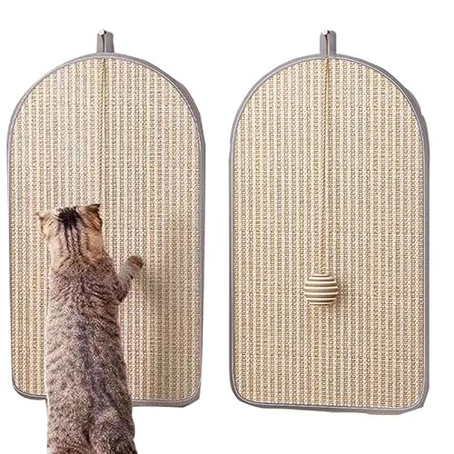 Katzen Kratzmatte，Sofa,kratzschutz Katze，natürlicher Sisal Katze Couch Schutz Katze Kratzer Möbel Schutz Couch Schutz von den Katzenkrallen (Color : Gelb) von QCLUEU