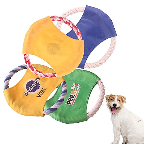 QDDS 4 Stück Haustier Training Spielzeug Frisbee, Hund Scheibe, Interaktives Spielzeug Frisbee, Bunt Hunde Flying Disc für Hundetraining, Werfen, Fangen & Spielen (Zufällige Farbe) von QDDS