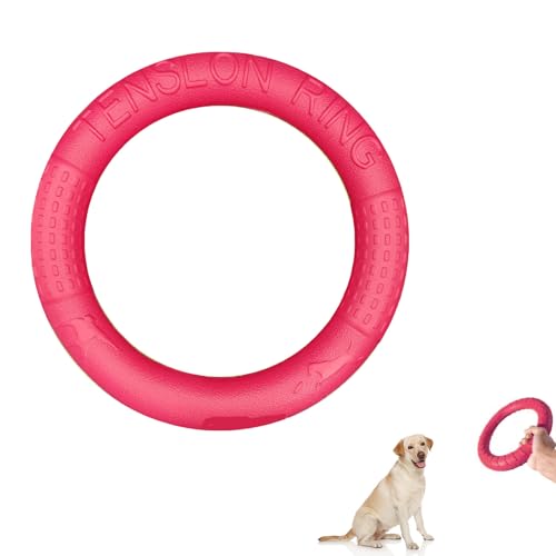 Hunde Fitness Ring, Hundebiss-Ring, Beissring Hunde, Hundespielzeug Ring, Hunde Flugscheibe Spielzeug, Beissring für Hunde, Interaktiver Trainingsring für Kleine mittelgroße Große Hunde, Claret von QEEROYO