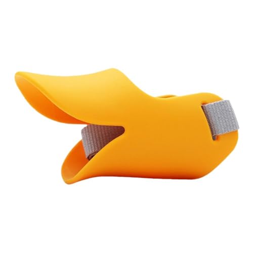 Hundemaulkörbe, Silikon-Enten-Mund-Form, Silikon-Maulkörbe, verstellbar, mit Riemen, zum Beißen und Bellen von QEOTOH