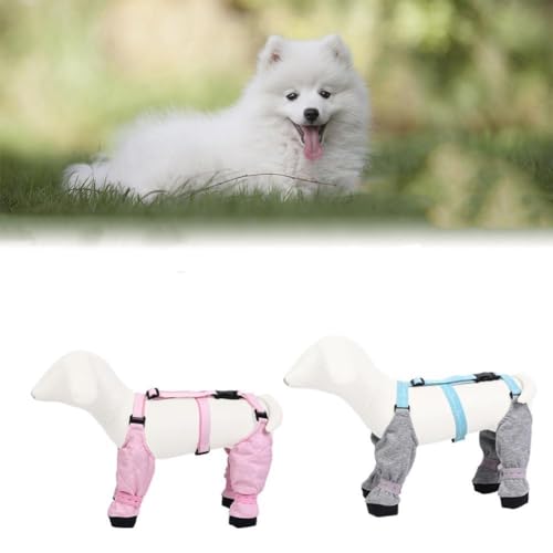 Hundepfoten-Leggings, Strapsstiefel für Hunde, Pfotenschutzschuhe, wasserdichte Hundeschuhe, Schutz-Leggings für Pfoten von QEOTOH