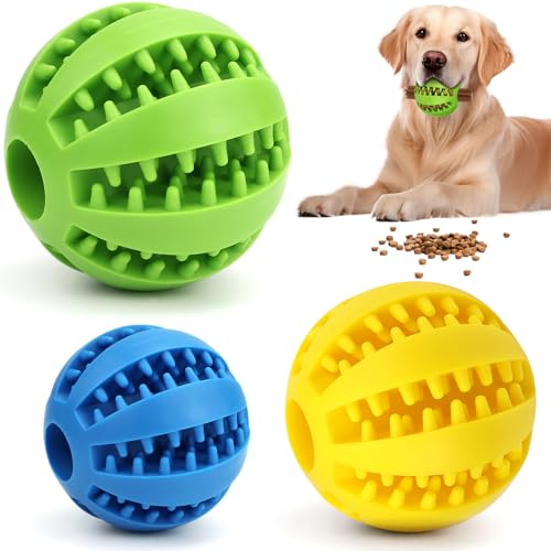 QGGTQG Hundespielzeug Ball, Hundespielzeug Intelligenz 3 Stück Naturkautschuk Hundeball, Snackball, Anti-Zahnstein, für Welpen, Kleine Hunde, Langeweile, Zahnreinigung, IQ-Training (5cm,6cm,7cm) QGGTQG Hundespielzeug Ball, Hundespielzeug Intelligenz 3 Stück Naturkautschuk Hundeball, Snackball, Anti-Zahnstein, für Welpen, Kleine Hunde, Langeweile, Zahnreinigung, IQ-Training (5cm,6cm,7cm) von QGGTQG