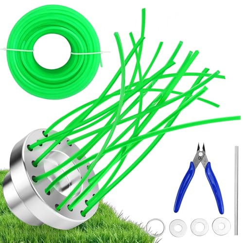 QGGTQG Nylon Unkrautbürste für Freischneider Rasentrimmer Unkrautbürste aus Aluminium Universal Wildkrautbürste für Motorsense Freischneider Zubehör mit 30m Nylonfäden und Adapter & Werkzeug QGGTQG Nylon Unkrautbürste für Freischneider Rasentrimmer Unkrautbürste aus Aluminium Universal Wildkrautbürste für Motorsense Freischneider Zubehör mit 30m Nylonfäden und Adapter & Werkzeug von QGGTQG