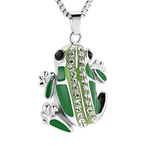 QGJNSGC Kremation Schmuck für Asche für Frauen Männer Tiere Dinosaurier/Kuh/Elefant/Frosch Urne Halskette Andenken Anhänger für Haustier Gedenkstätte Geschenk von QGJNSGC