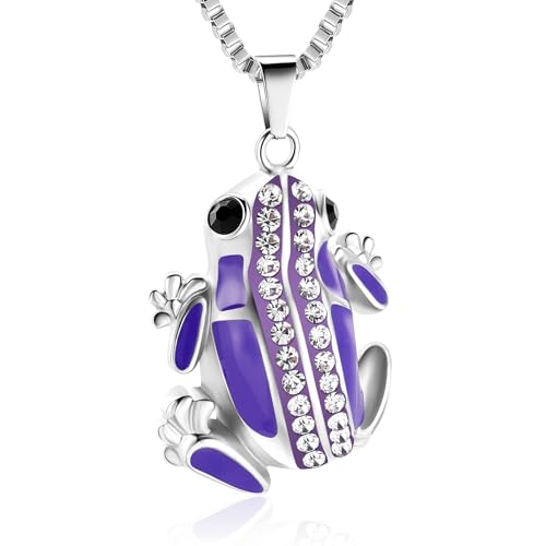 QGJNSGC Kremation Schmuck für Asche für Frauen Männer Tiere Dinosaurier/Kuh/Elefant/Frosch Urne Halskette Andenken Anhänger für Haustier Gedenkstätte Geschenk von QGJNSGC