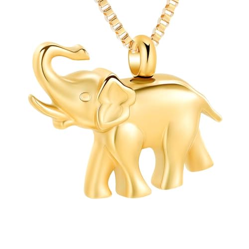 QGJNSGC Kremation Schmuck für Asche für Frauen Männer Tiere Dinosaurier/Kuh/Elefant/Frosch Urne Halskette Andenken Anhänger für Haustier Gedenkstätte Geschenk von QGJNSGC