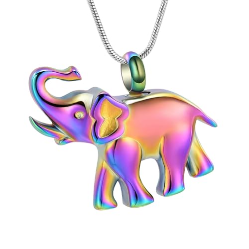 QGJNSGC Kremation Schmuck für Asche für Frauen Männer Tiere Dinosaurier/Kuh/Elefant/Frosch Urne Halskette Andenken Anhänger für Haustier Gedenkstätte Geschenk von QGJNSGC