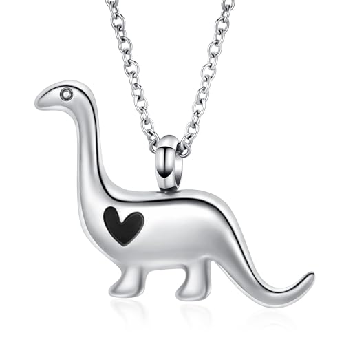 QGJNSGC Kremation Schmuck für Asche für Frauen Männer Tiere Dinosaurier/Kuh/Elefant/Frosch Urne Halskette Andenken Anhänger für Haustier Gedenkstätte Geschenk von QGJNSGC